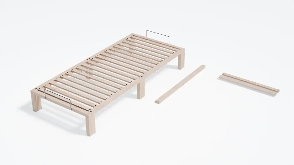 Gigapur G56 Einzelbett Umbauset auf Bettlänge 220 cm für Bettbreite 70 cm Nachrüstbar/Umbaubar 